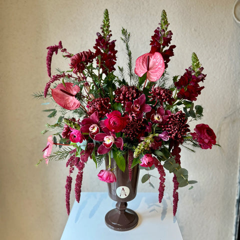Jungle Bird Arrangement in Natural Vase 
